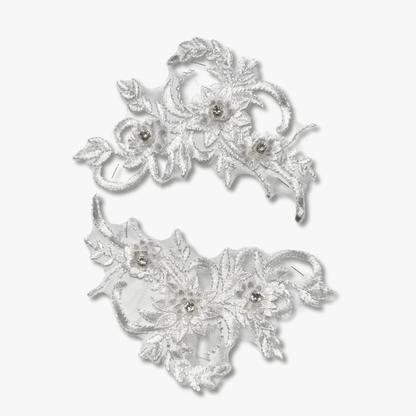 Beaded Bridal Motif - Double Floral - Ragland Fabrics