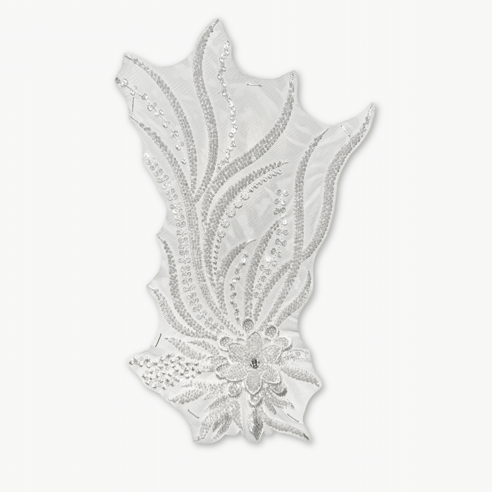 Beaded Bridal Motif - Large Floral - Ragland Fabrics