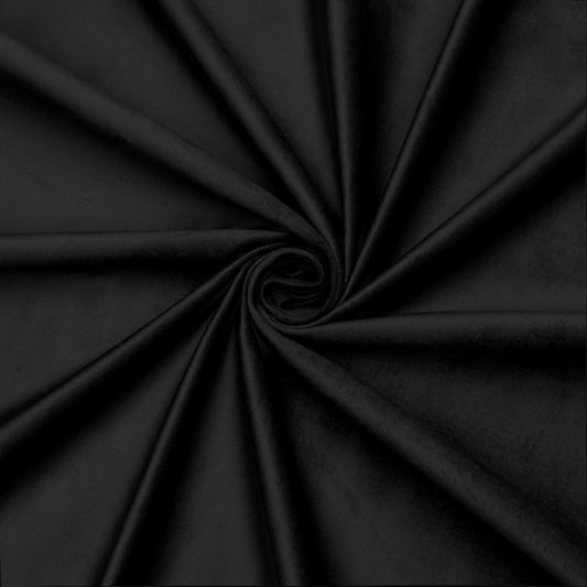 Bella Rosa Plain Velvet 140cm Black Caviar 41 - Ragland Fabrics
