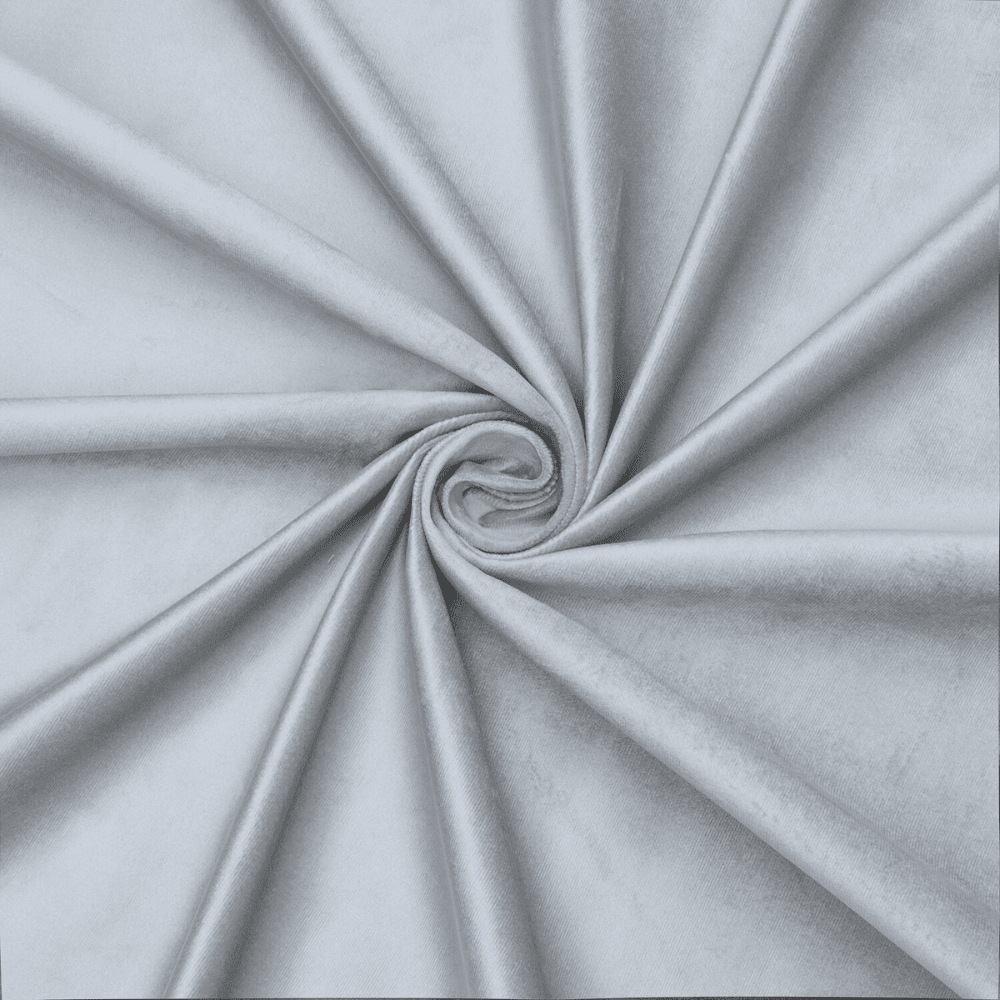 Bella Rosa Plain Velvet 140cm Silver Lining - Ragland Fabrics