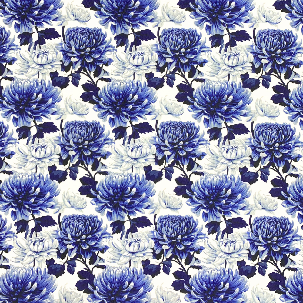 Printed Mini Matt Blue Delft