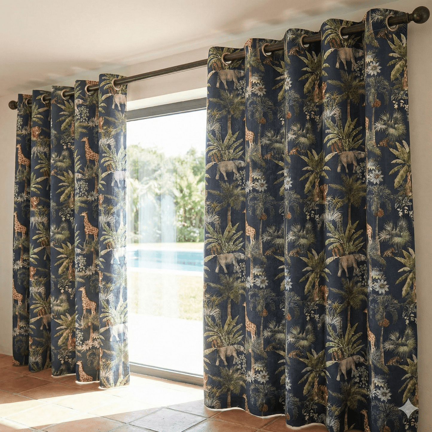 Box Weave Furnishing Night Jungle - Ragland Fabrics