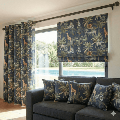 Box Weave Furnishing Night Jungle - Ragland Fabrics