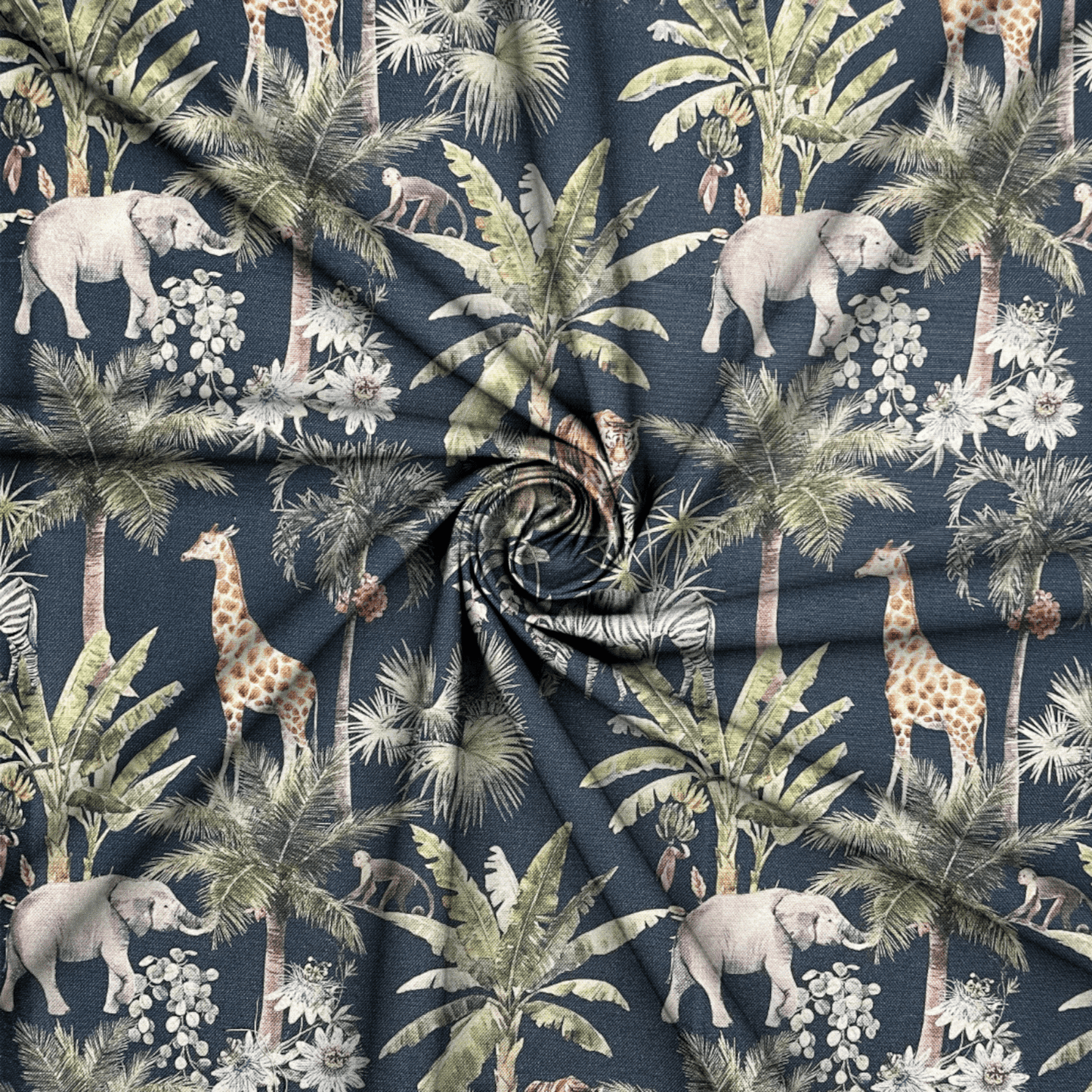 Box Weave Furnishing Night Jungle - Ragland Fabrics