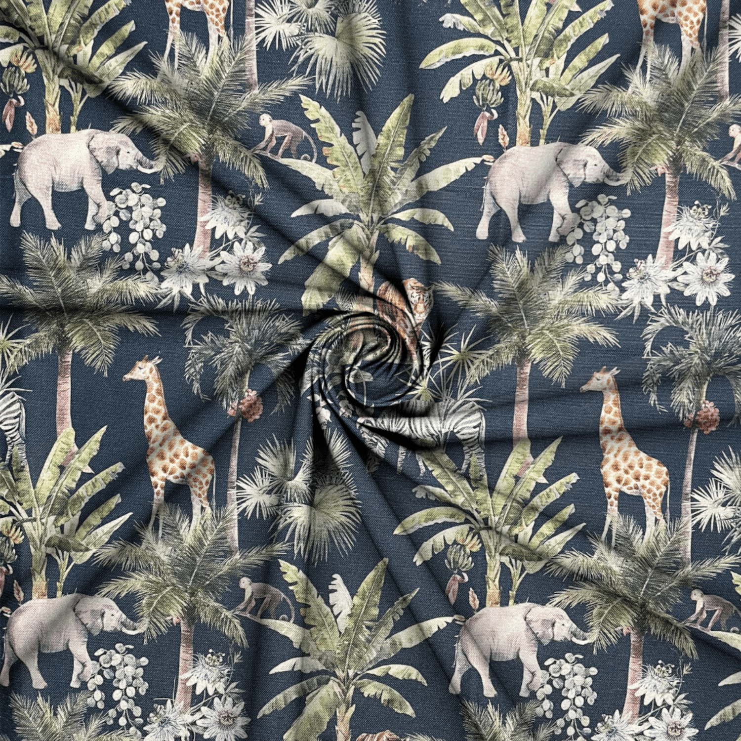 Box Weave Furnishing Night Jungle - Ragland Fabrics