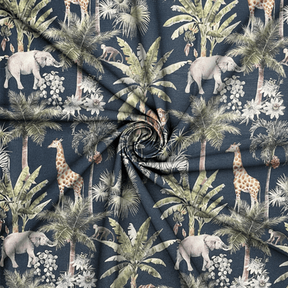 Box Weave Furnishing Night Jungle - Ragland Fabrics