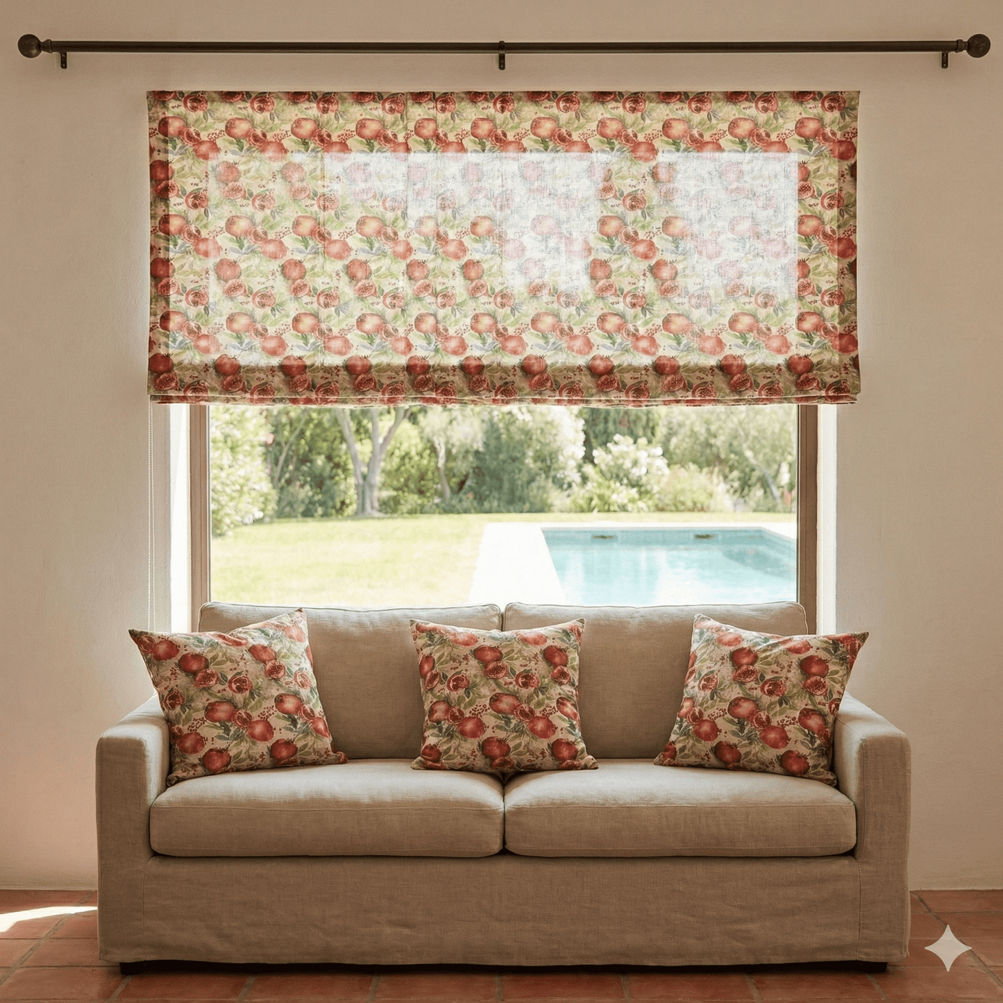Box Weave Furnishing Pomegranate White - Ragland Fabrics