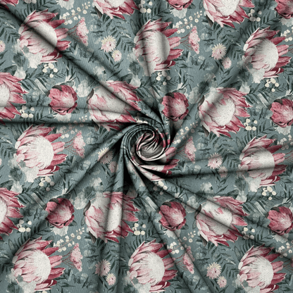 Box Weave Furnishing Protea Duck Egg - Ragland Fabrics