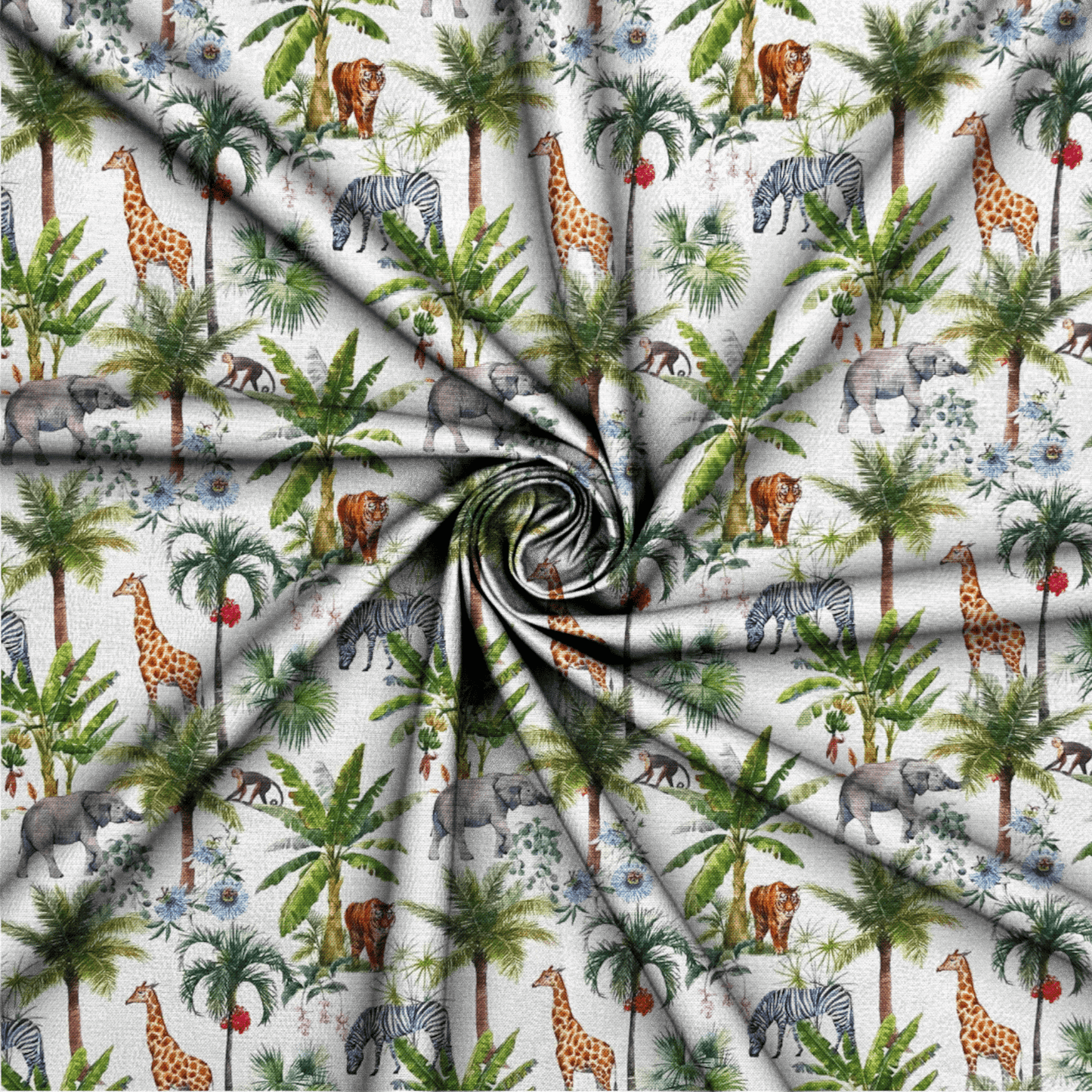 Box Weave Furnishing Tropical Safari White - Ragland Fabrics