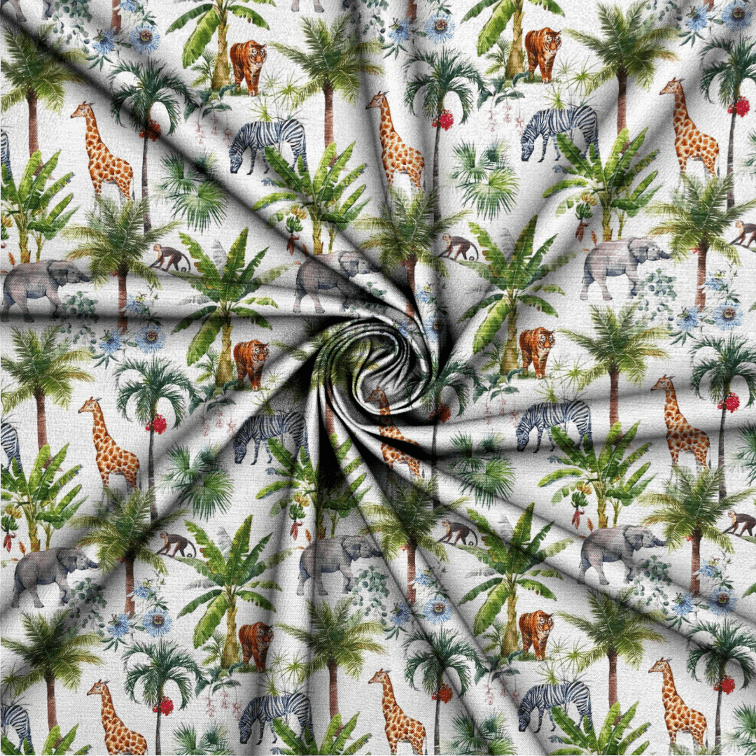 Box Weave Furnishing Tropical Safari White - Ragland Fabrics