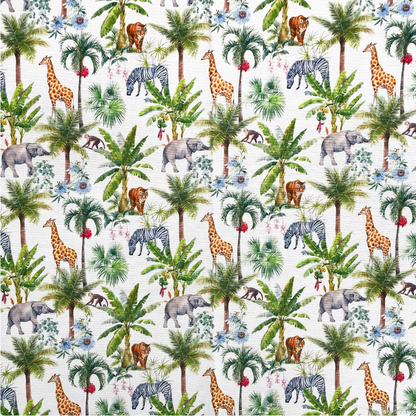 Box Weave Furnishing Tropical Safari White - Ragland Fabrics