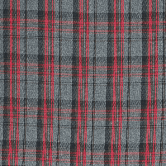 Brushed Checks Red/Charcoal 4 - Ragland Fabrics