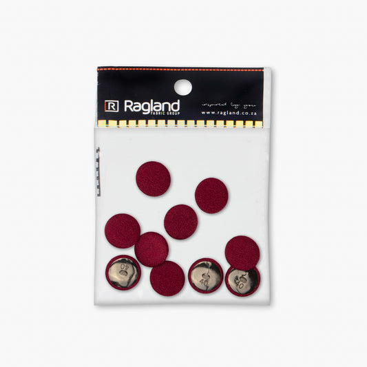 Button Covered Maroon 25mm (10pcs)
