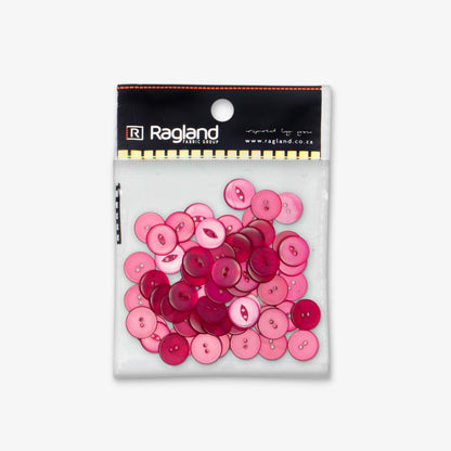 Buttons Fish Eye Cerise - 19mm - Ragland Fabrics