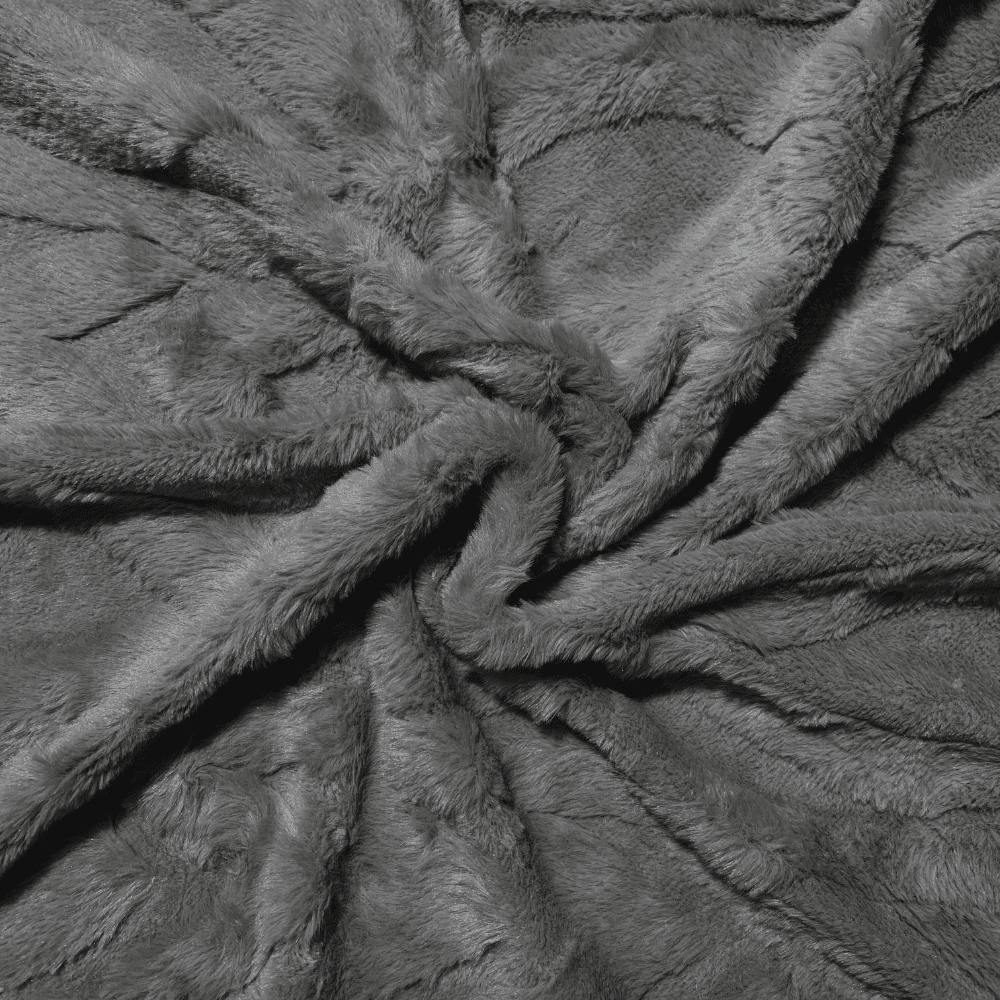 Chain Link Luxury Fur - Charcoal - Ragland Fabrics