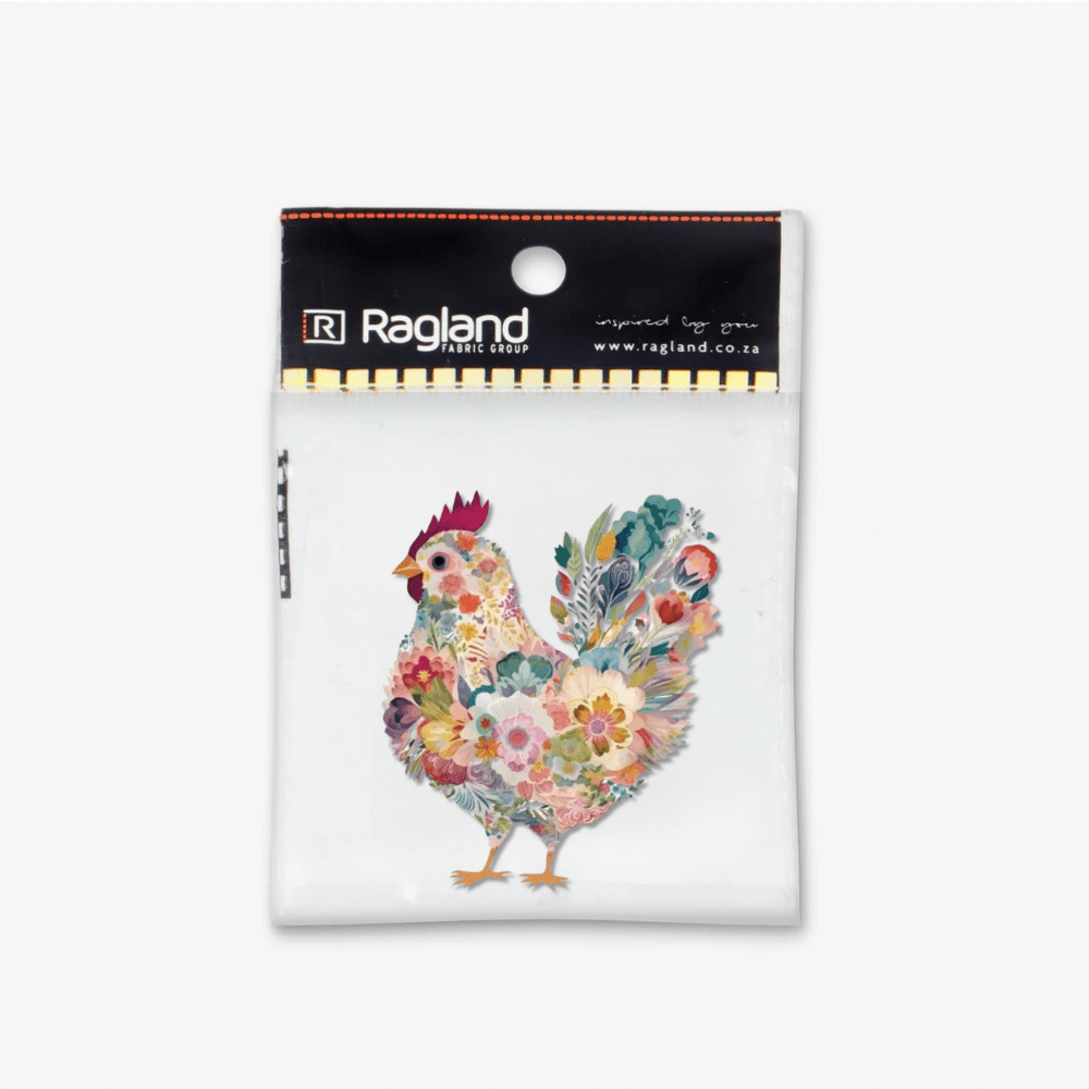 Motif Iron On Badge - Chicken - Ragland Fabrics