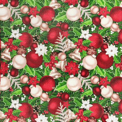 Christmas Printed Mini Matt Bauble - Ragland Fabrics