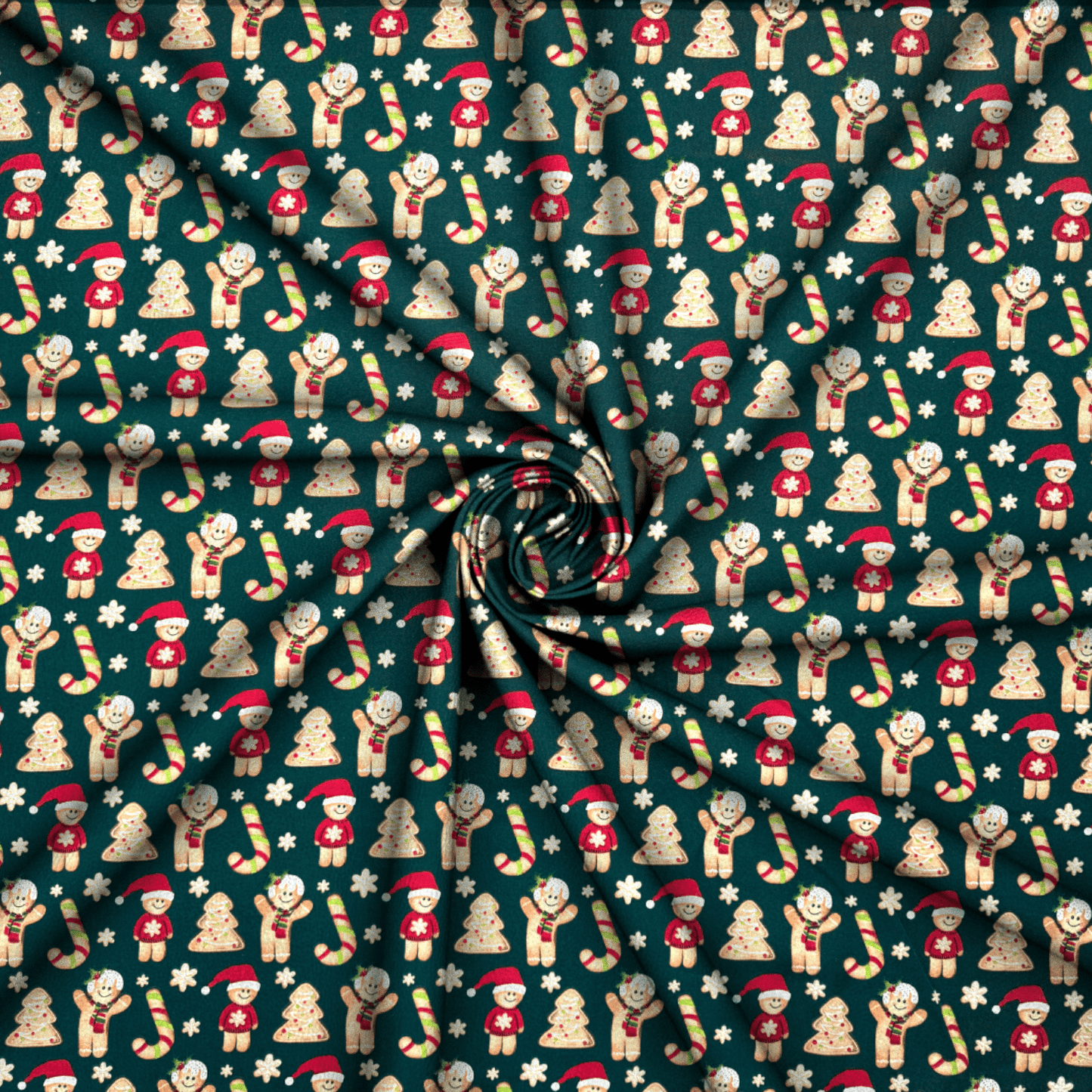 Christmas Printed Mini Matt GingerBread Man Bottle - Ragland Fabrics