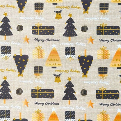 Christmas Printed Mini Matt Golden Gift Boxes - Ragland Fabrics