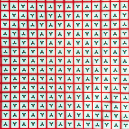 Christmas Printed Mini Matt Holly Check - Ragland Fabrics