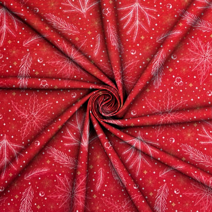 Christmas Printed Mini Matt Merry Red - Ragland Fabrics