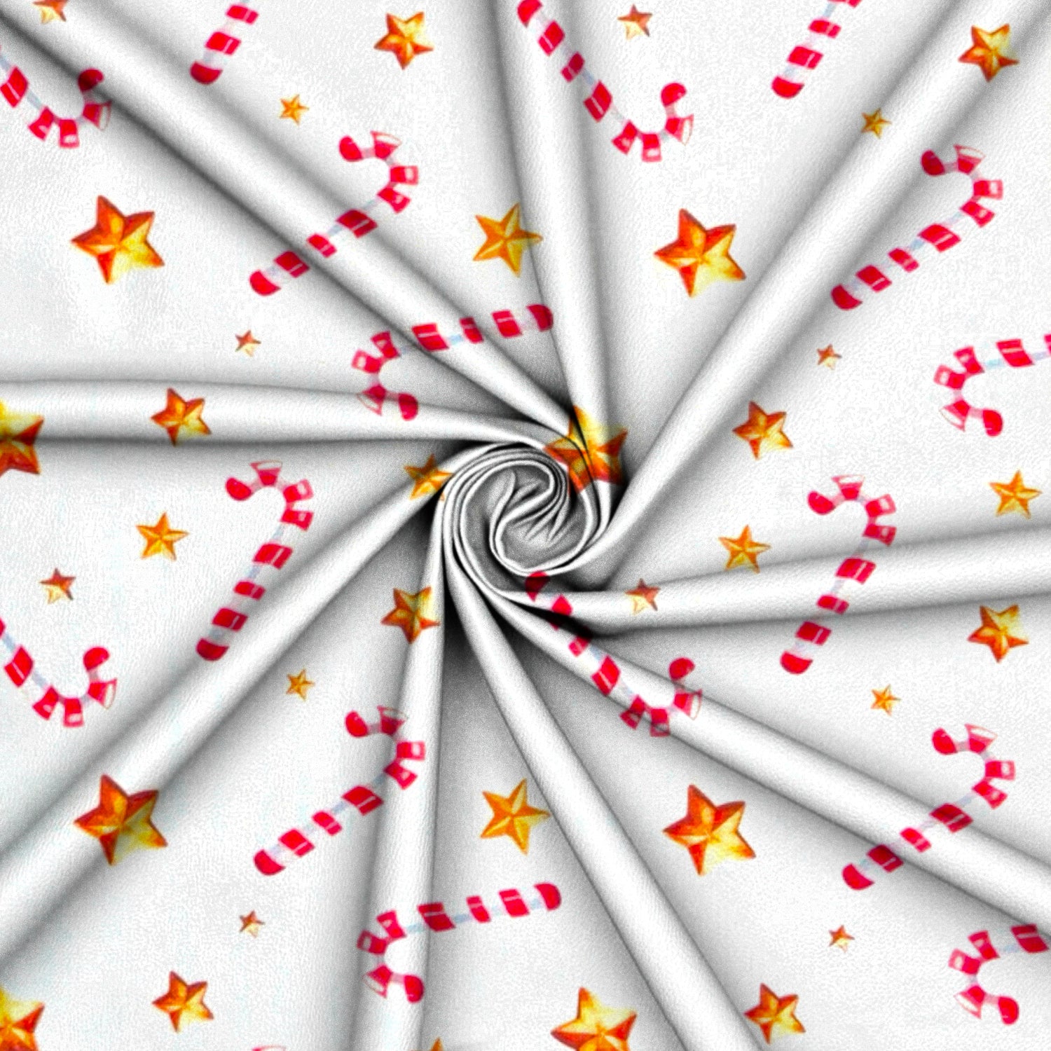 Christmas Printed Mini Matt Stars & Candy - Ragland Fabrics