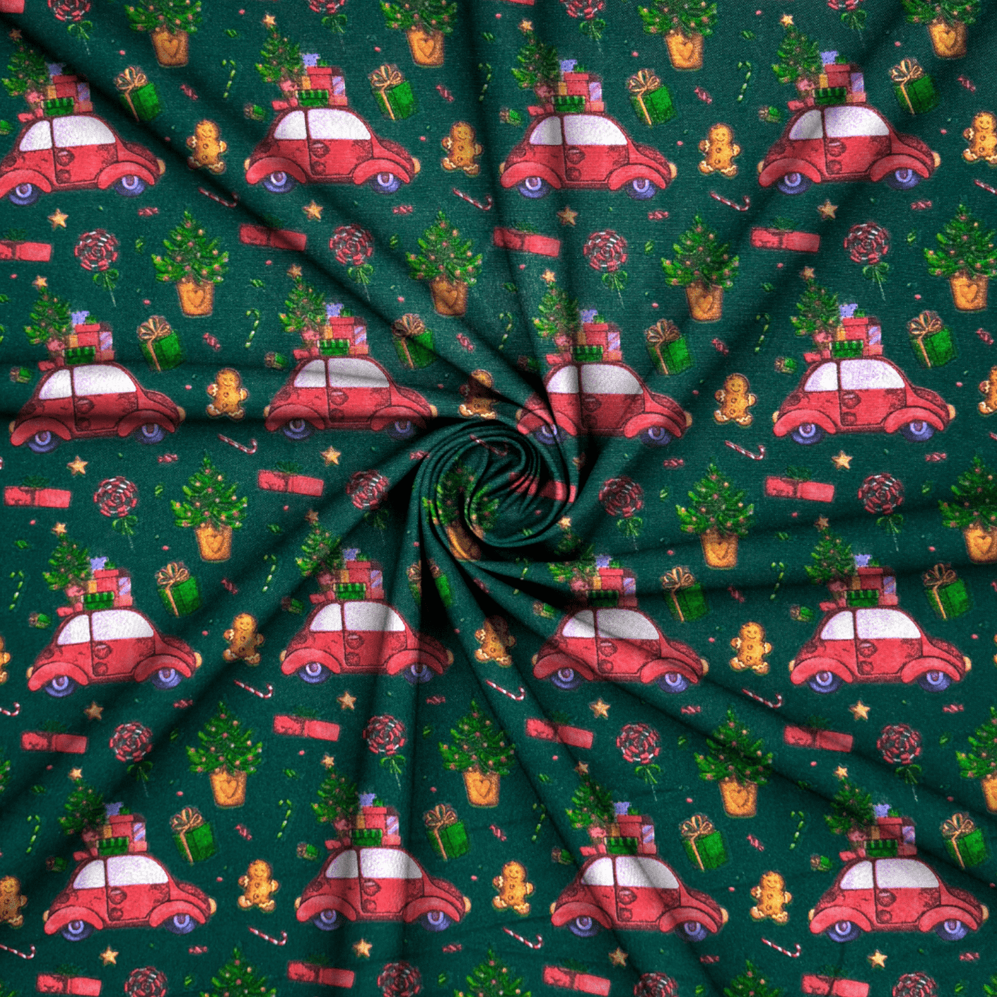 Christmas Printed Mini Matt VW Beetle Bottle - Ragland Fabrics
