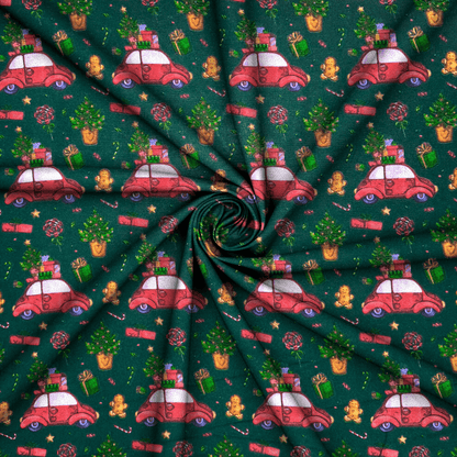 Christmas Printed Mini Matt VW Beetle Bottle - Ragland Fabrics
