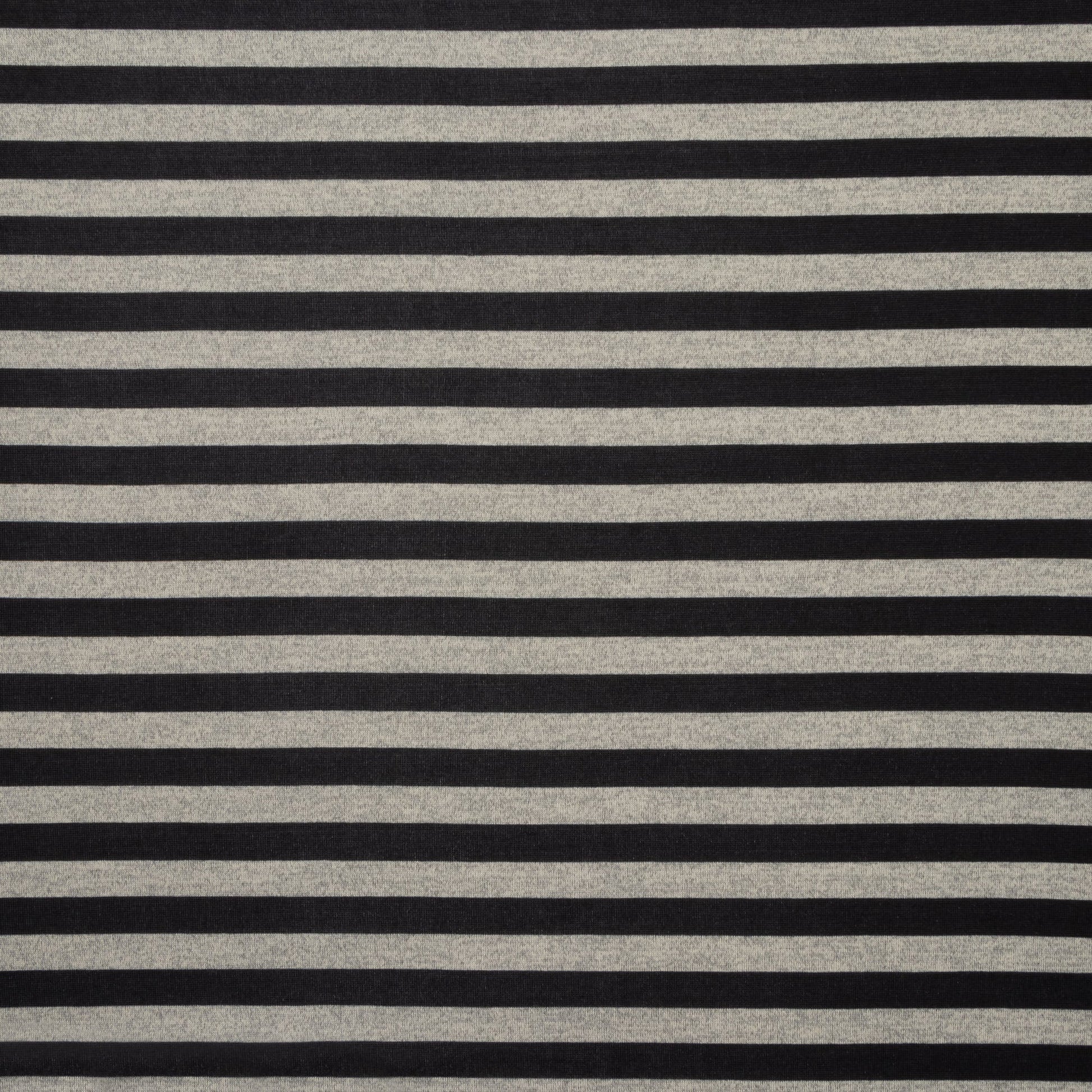 Chunky Jersey Knit Black/Grey Stripe - Ragland Fabrics