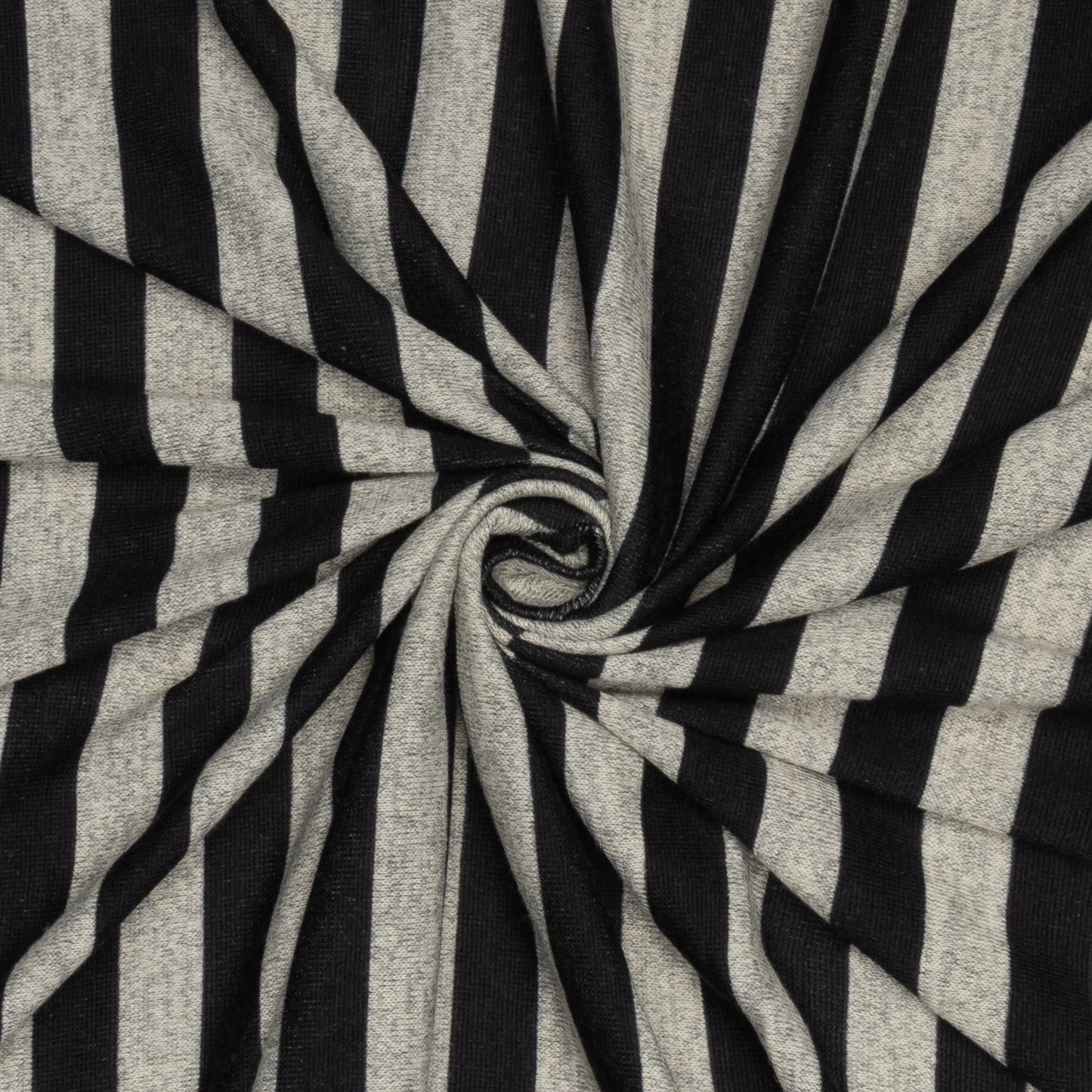 Chunky Jersey Knit Black/Grey Stripe - Ragland Fabrics