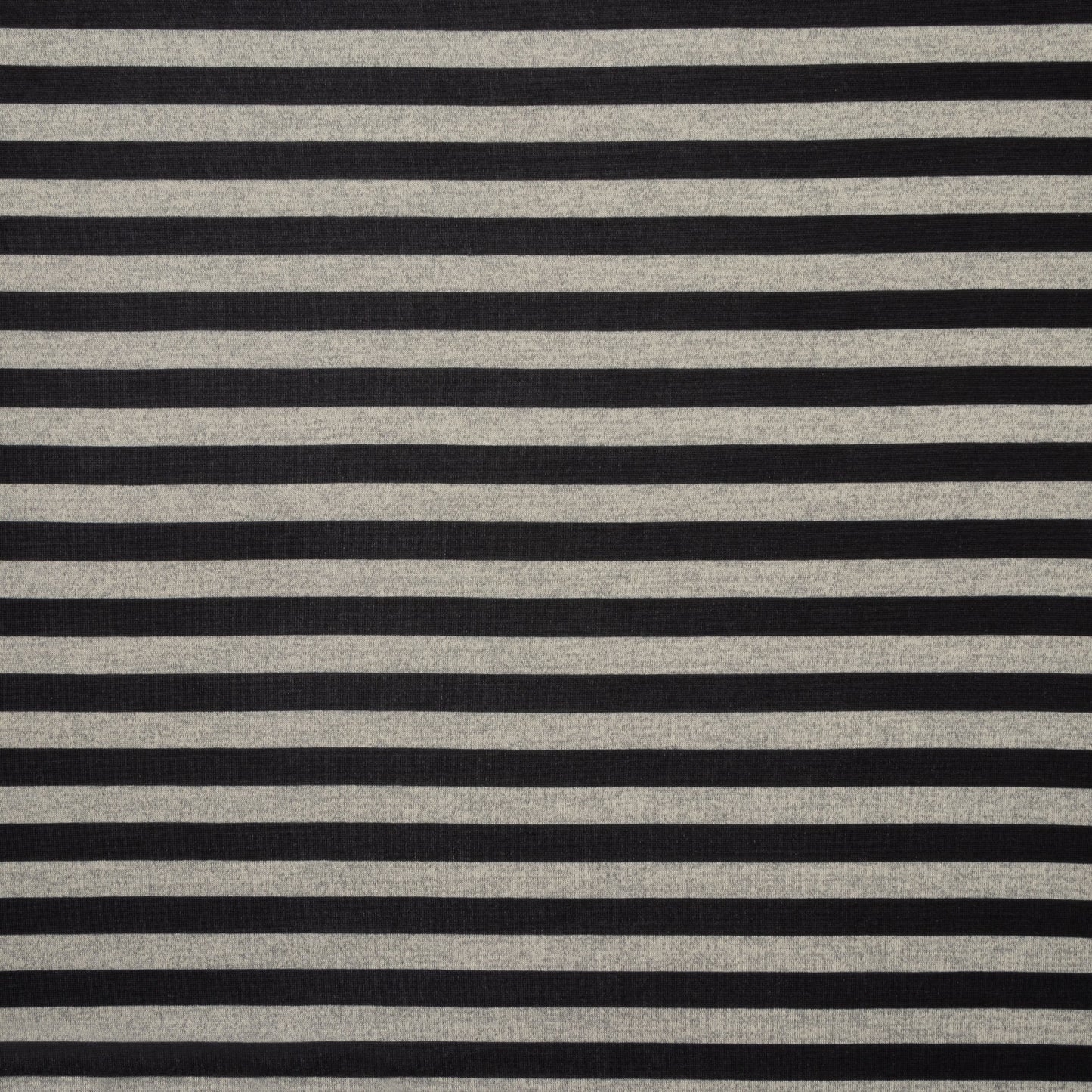 Chunky Jersey Knit Black/Grey Stripe