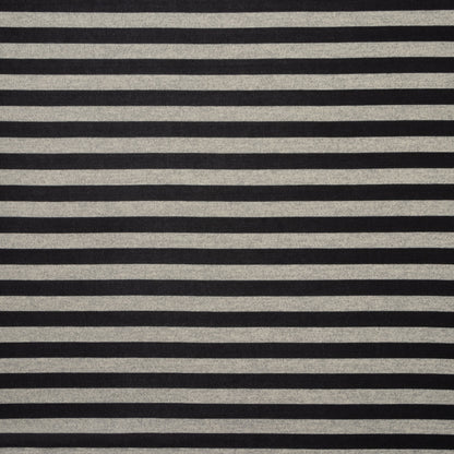 Chunky Jersey Knit Black/Grey Stripe