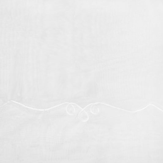 Cornely Crushed Loopy Voile White 280cm - Ragland Fabrics