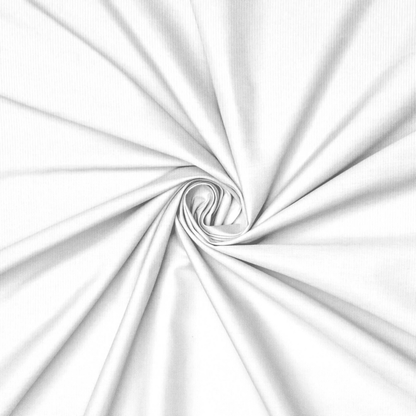 Cotton Knit Ribbed White - Ragland Fabrics