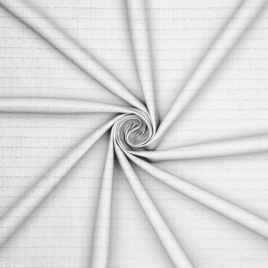 Cotton Knit White Grid 180cm - CLOSEOUT - Ragland Fabrics