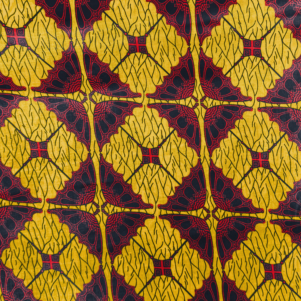 Cotton Wax Prints Yellow Diamonds - Ragland Fabrics