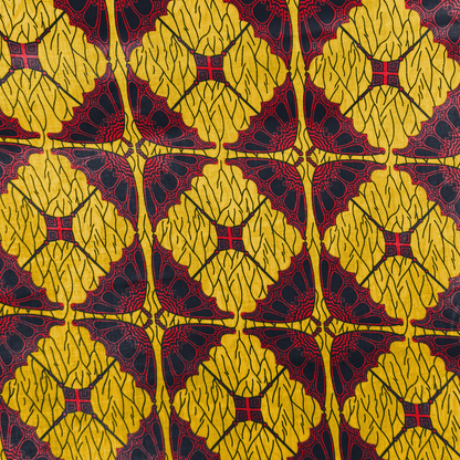 Cotton Wax Prints Yellow Diamonds - Ragland Fabrics
