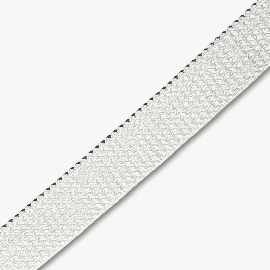 Crocodile Elastic 35mm White - Ragland Fabrics