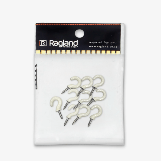 Cup Hooks PVC 16mm - Ragland Fabrics