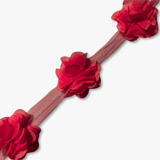 Cut Out Flower Lace - Red 13 (Per Met) - Ragland Fabrics