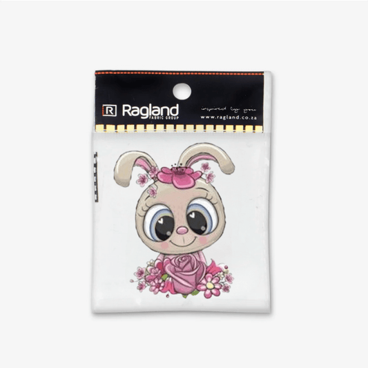 Motif Iron On Badge - Cute Bunny - Ragland Fabrics