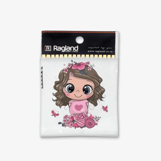 Motif Iron On Badge - Little Cute Girl - Ragland Fabrics