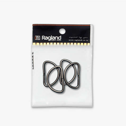 D - Ring Metal 30mm | Antique Silver - Ragland Fabrics