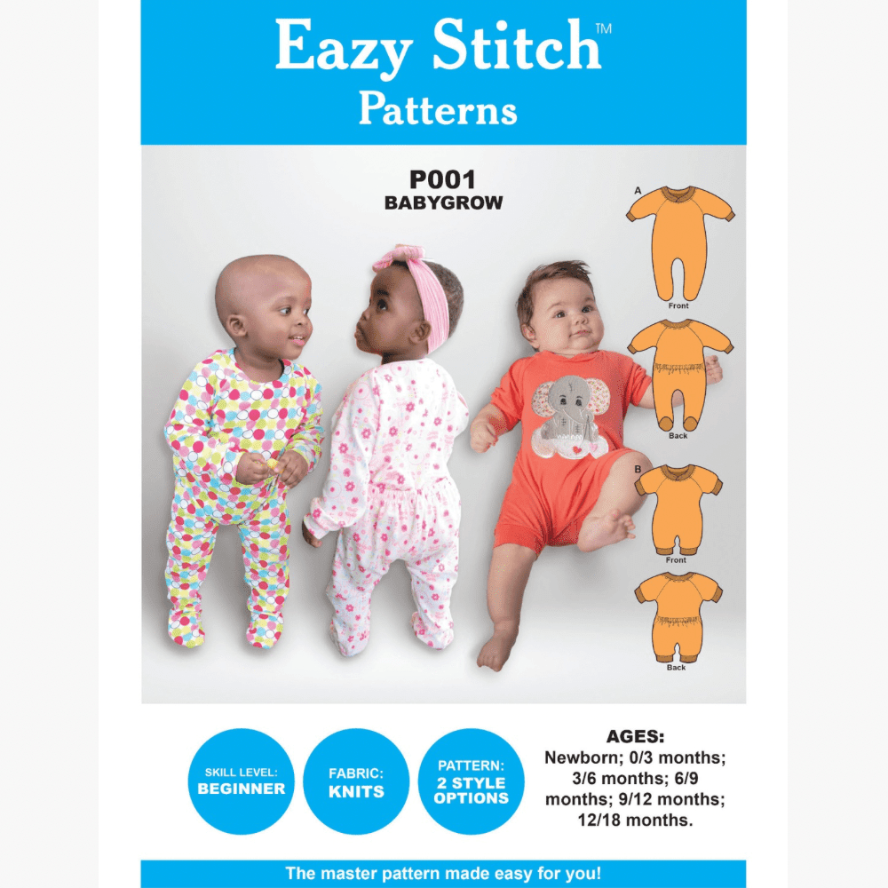 Eazy Stitch Patterns | Baby Grow - Ragland Fabrics