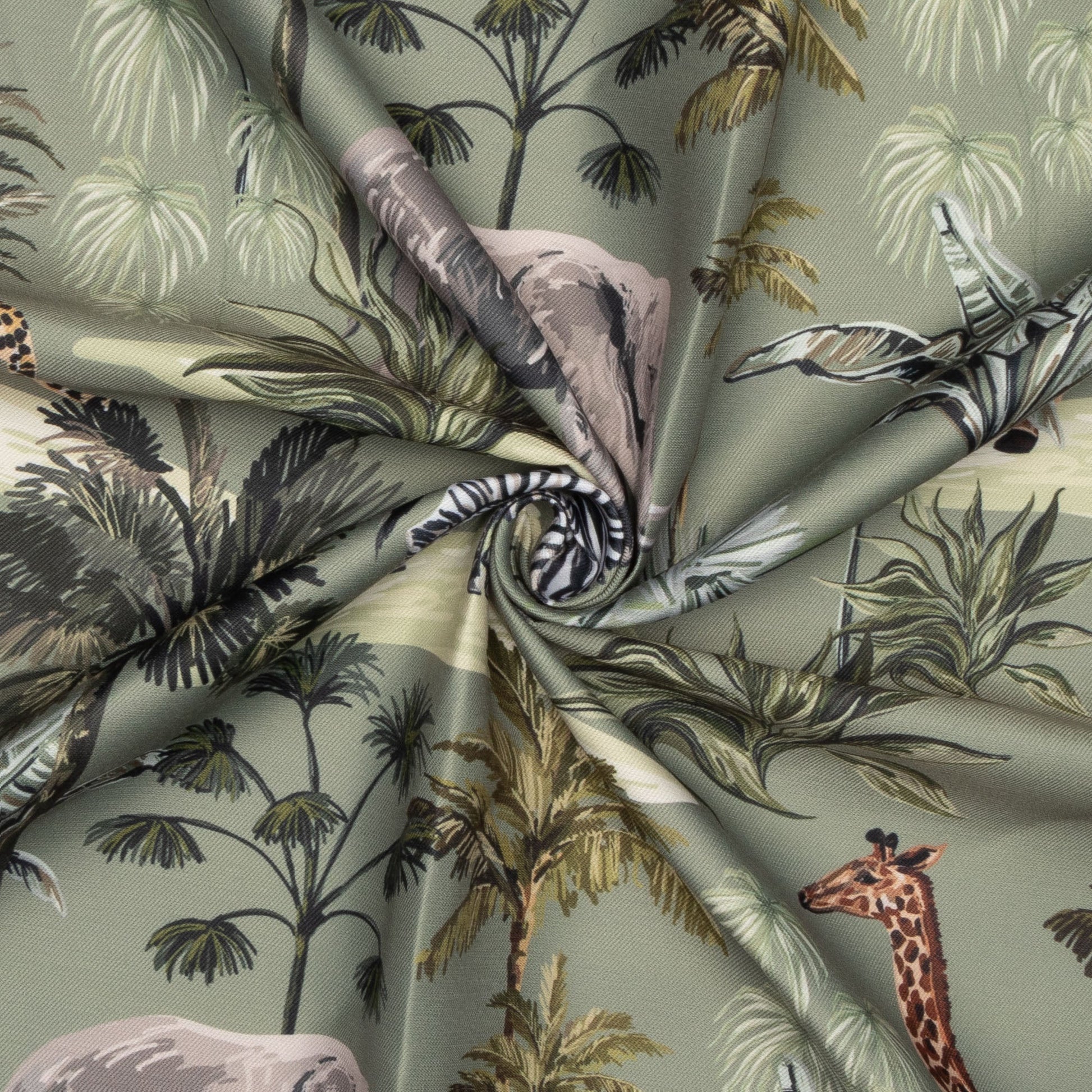 Eco Fabric Elephant Olive 2092 - Ragland Fabrics