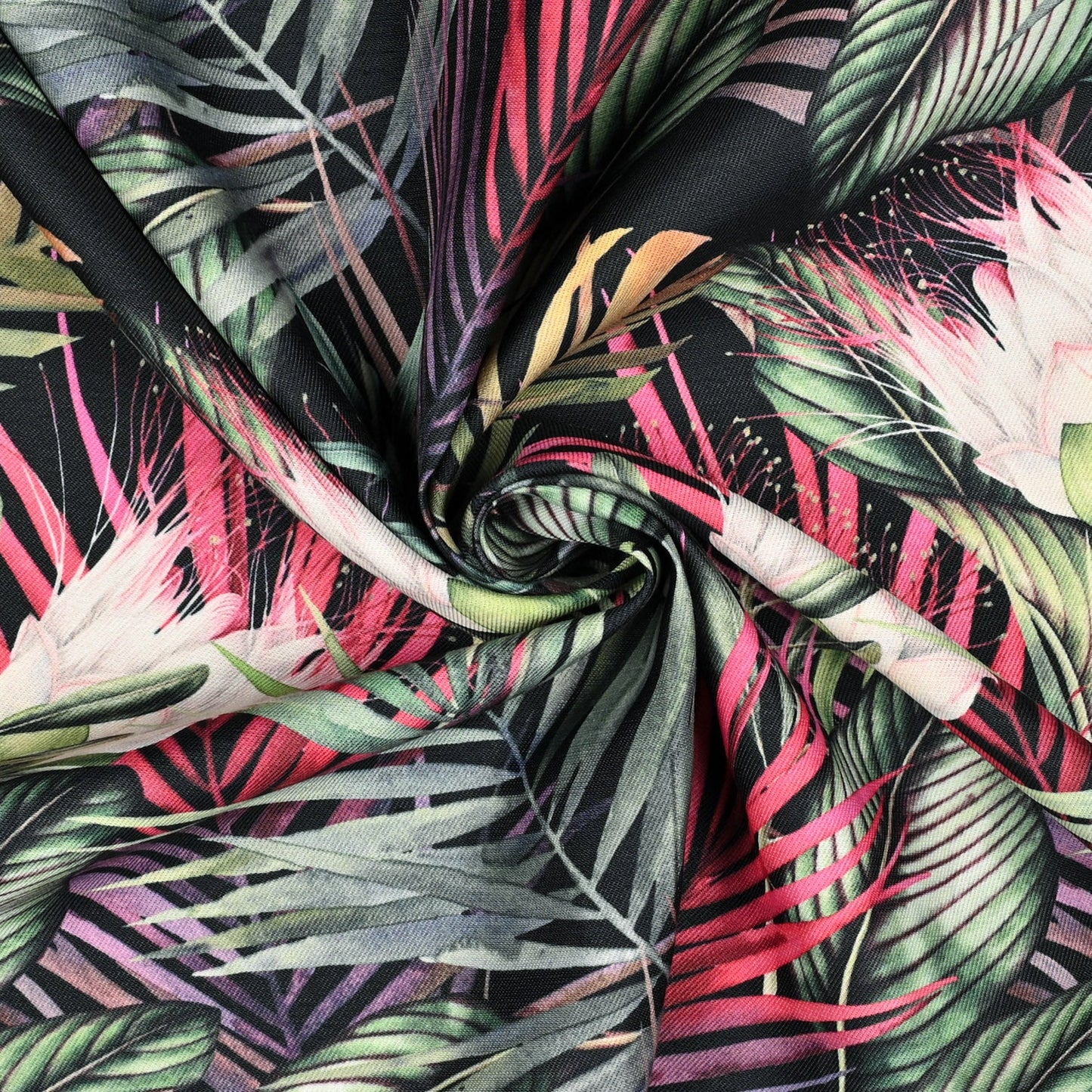 Eco Palm Grove Black 140cm - Ragland Fabrics