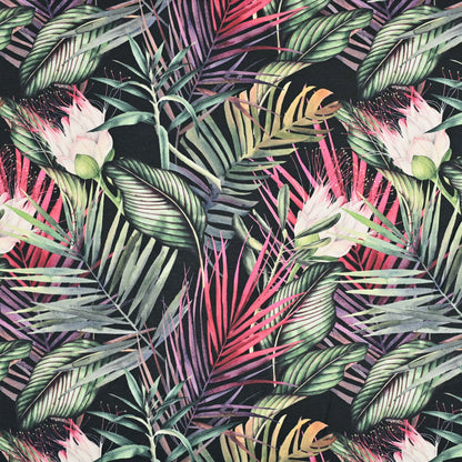 Eco Palm Grove Black 140cm - Ragland Fabrics