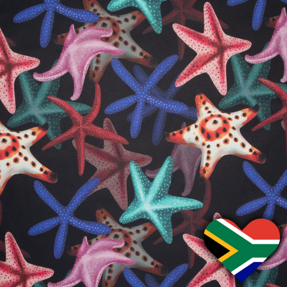 Eco Fabric Starfish Black #2102