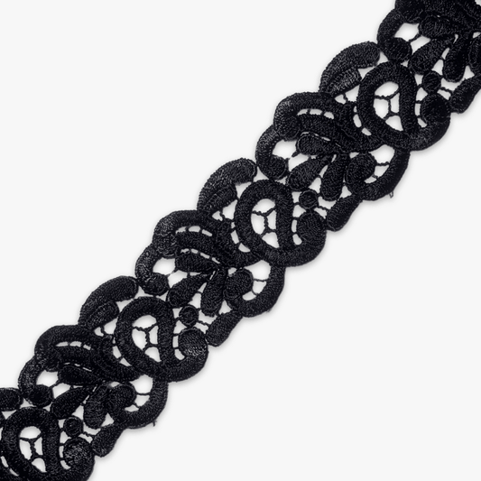 Elegant Torchon Lace | Black - Ragland Fabrics