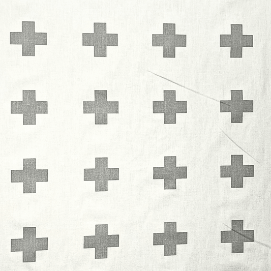 European 100% Cotton | Swiss Cross Grey - Ragland Fabrics